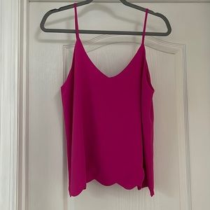 Fuchsia Scalloped Tank Top - NWT
